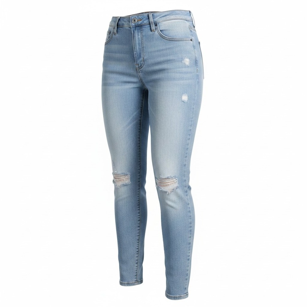 Revery Kids Girls Light Wash Distressed Ripped Girlfriend Jeans Stretch Size 16